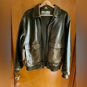 Leather Bomber Jacket